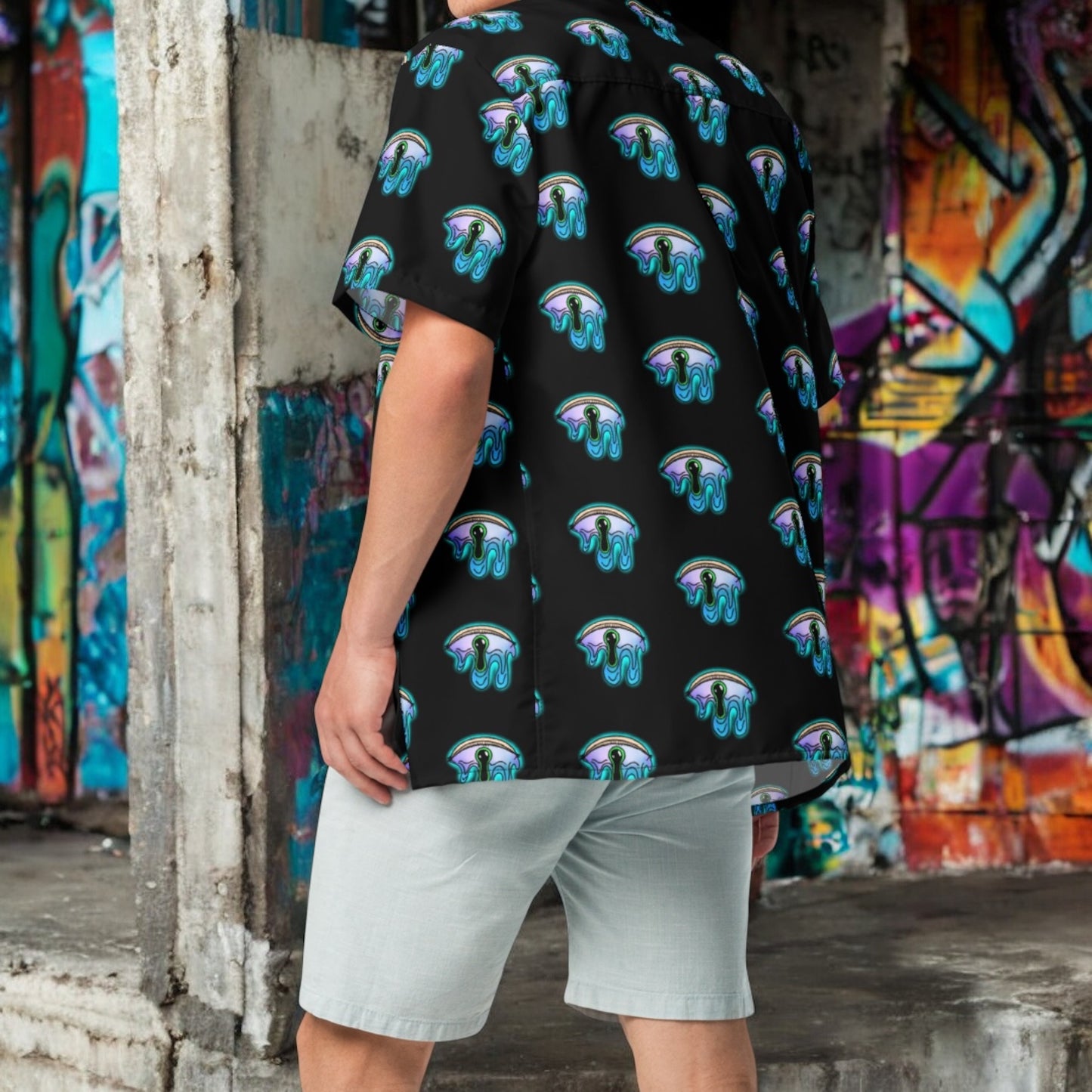 Trippy Eyes Men's Hawaiian Shirt