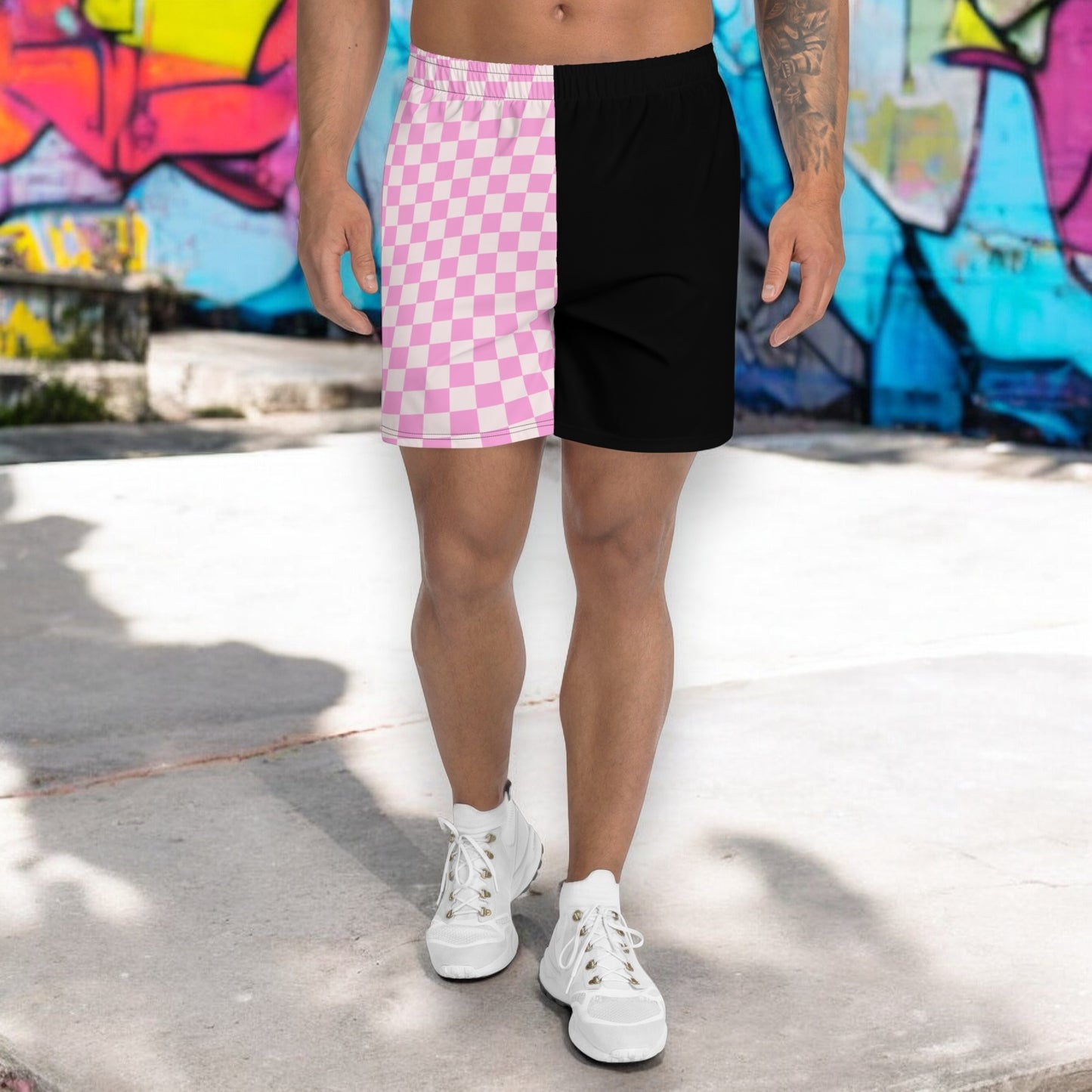 Pink Checkers Men's Shorts