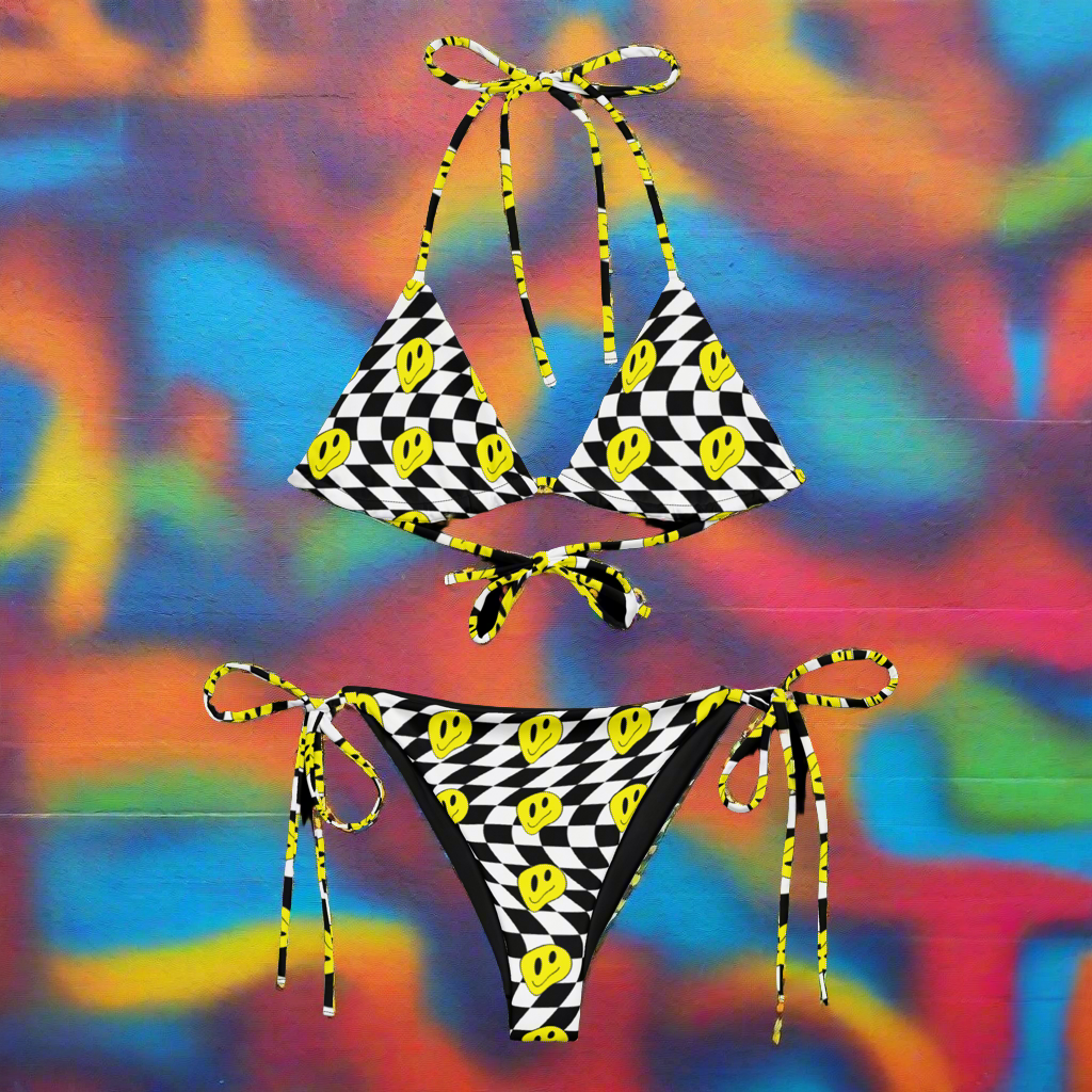 Smiley Checkers 2 Piece Rave Set