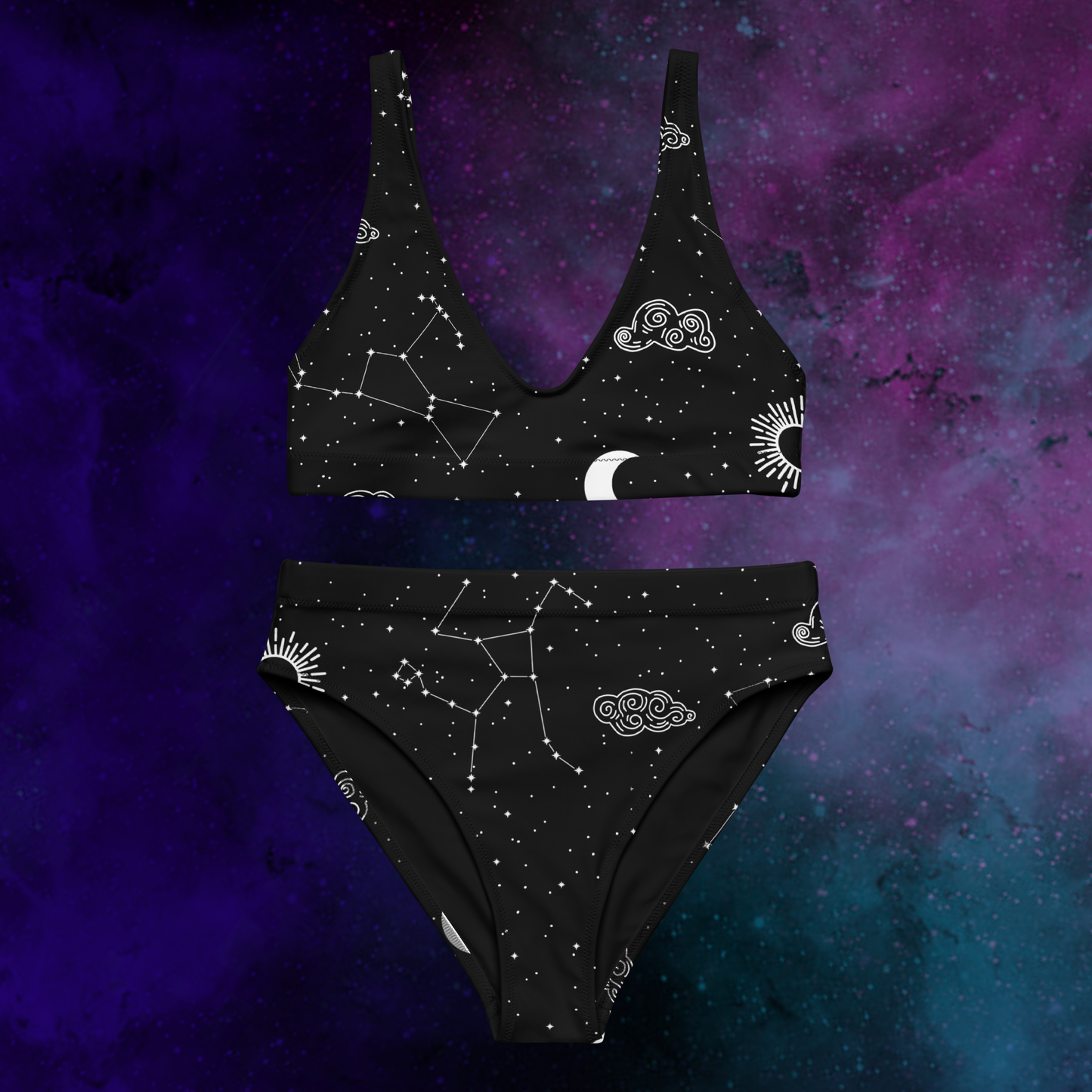 Constellations 2 Piece High Wasted Rave Set