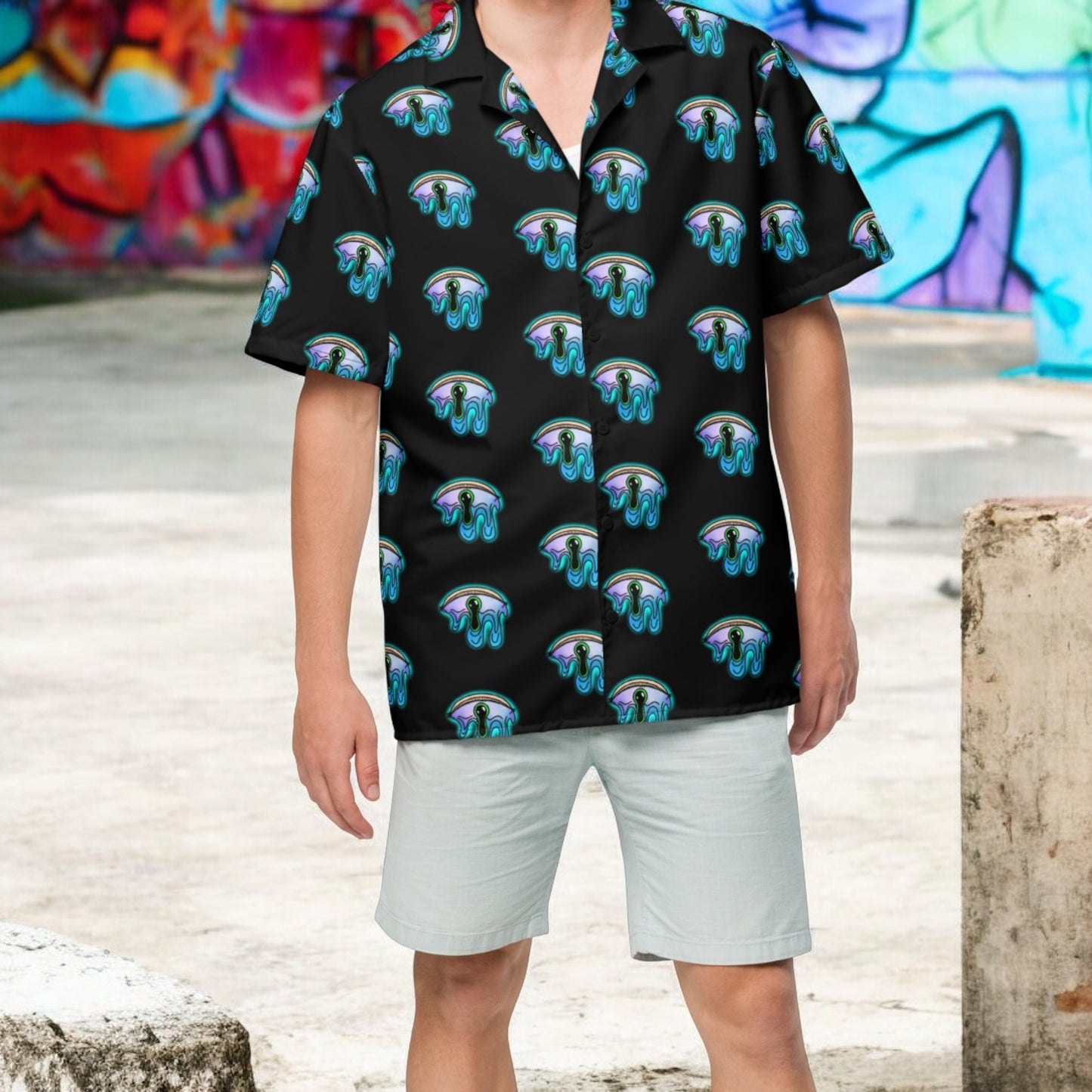 Trippy Eyes Men's Hawaiian Shirt